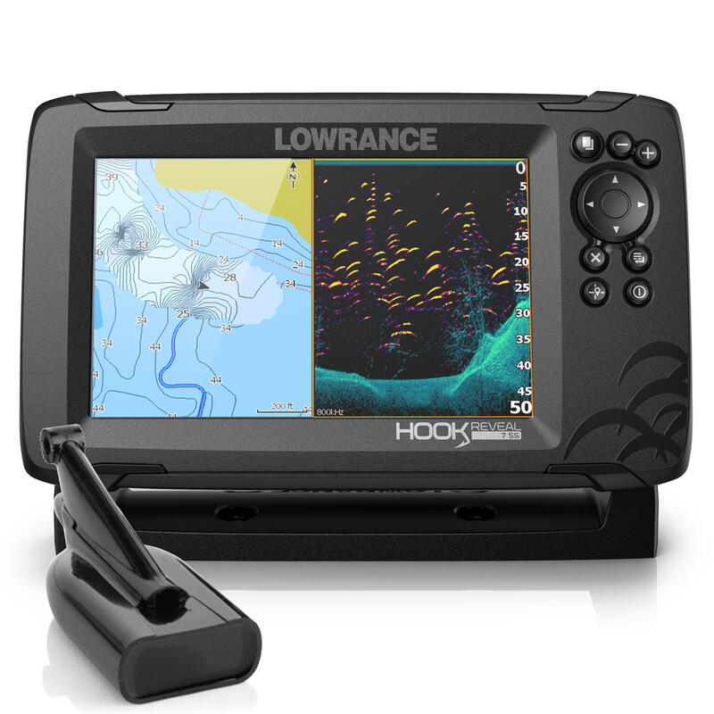 Sonda GPS LOWRANCE HOOK REVEAL 7 + transdutor HDI 83/200 kHz