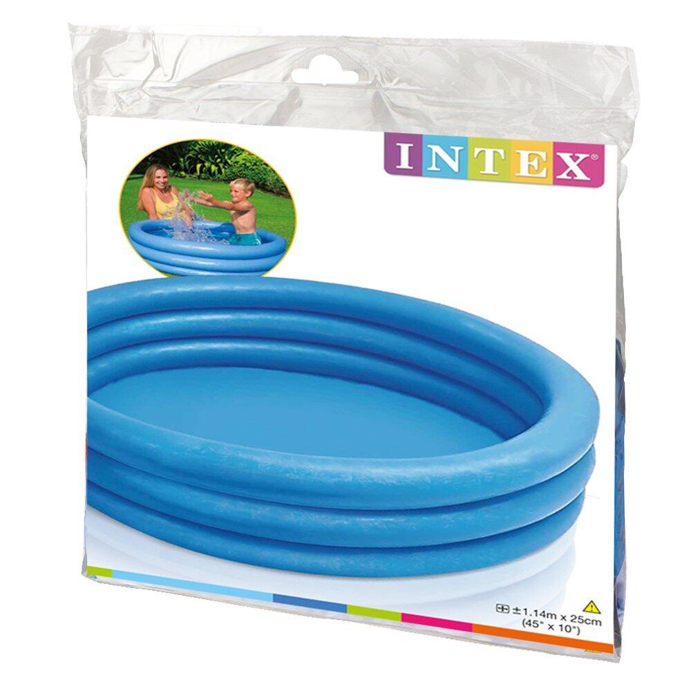 Intex Crystal Blue Three Ring Inflatable Paddling Pool 59416NP 3/4