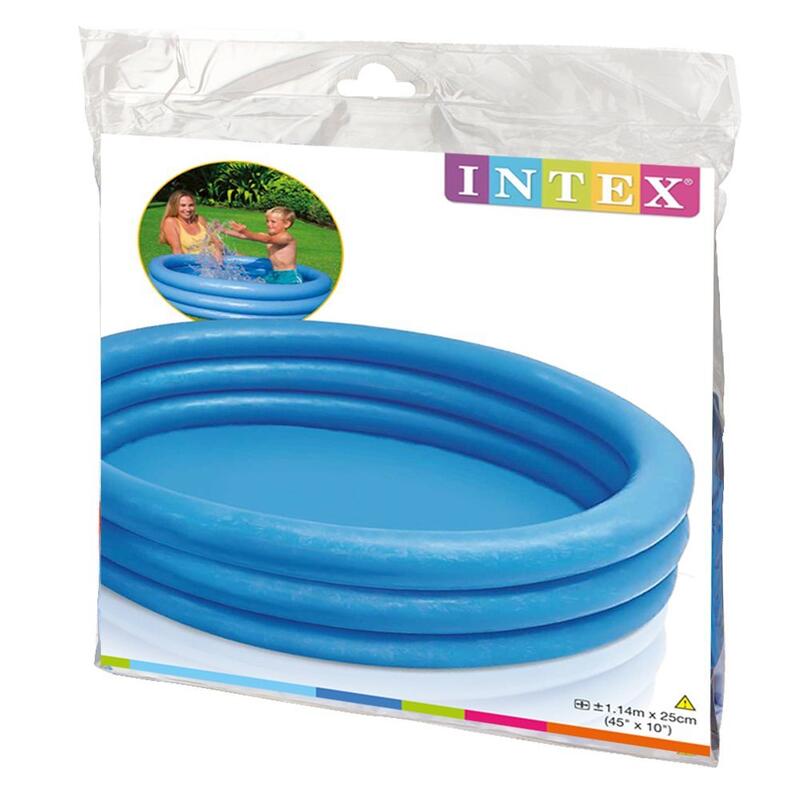 Intex Crystal Blue Three Ring Inflatable Paddling Pool 59416NP