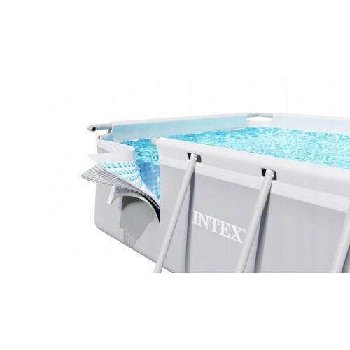 Piscina elevada retangular prisma frame Intex 400x200x100 cm com bomba