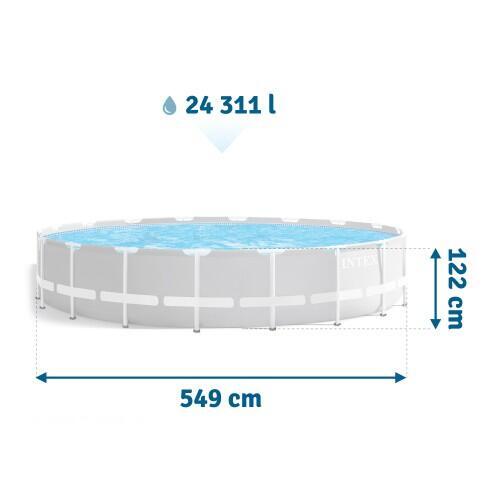 Piscine tubulaire ronde Intex Prism Frame 5,49 x 1,22 m