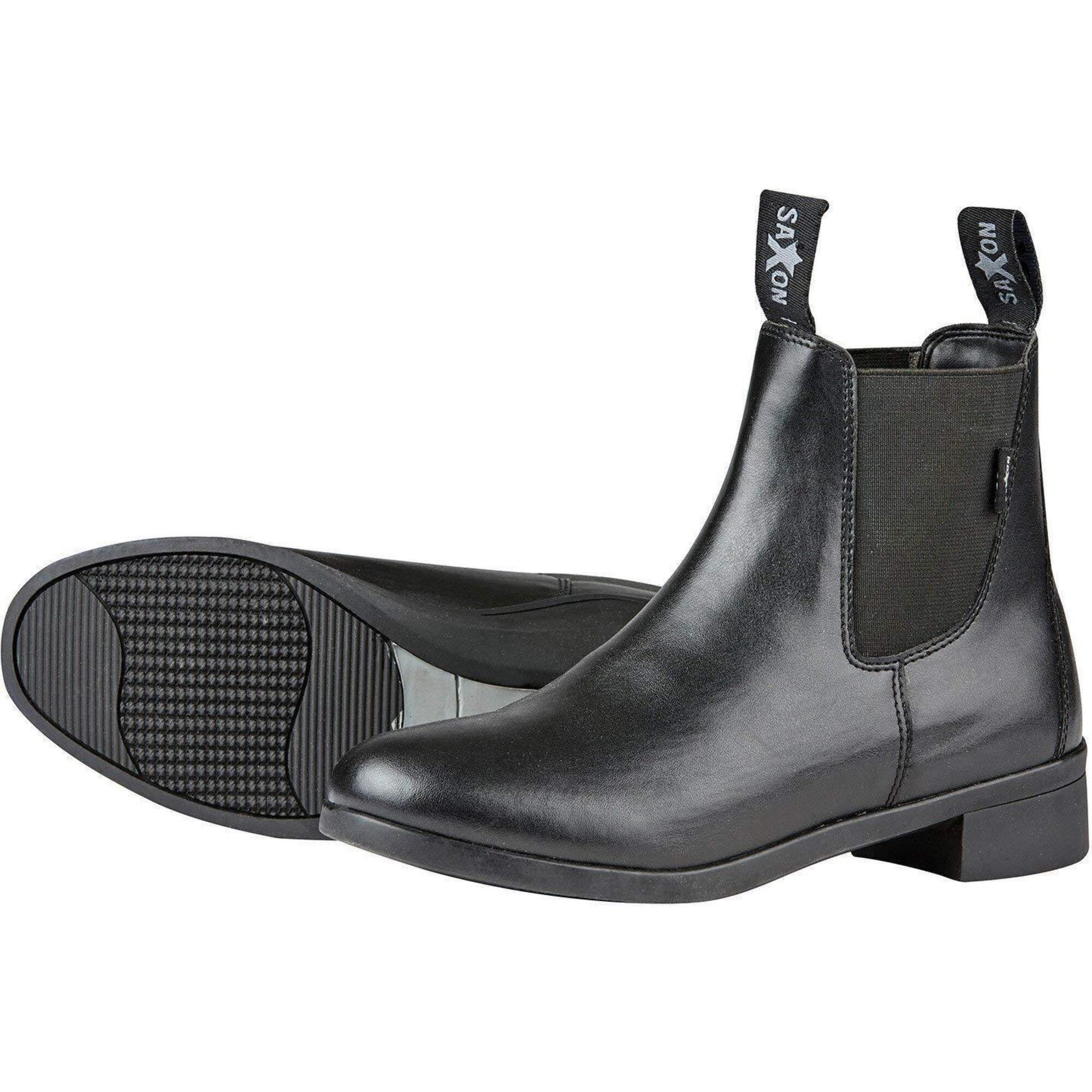 SAXON Unisex Syntovia Jodhpur Boots (Black)