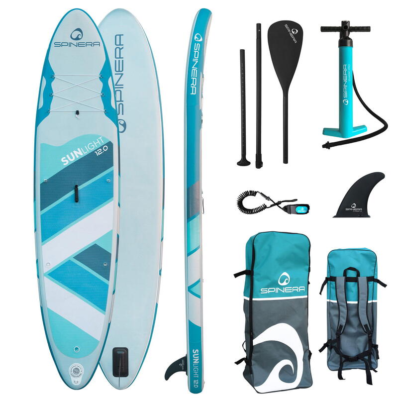 Pagaie de planche de surf gonflable SPINERA Sun Light 12'0"Board Stand Up Paddle