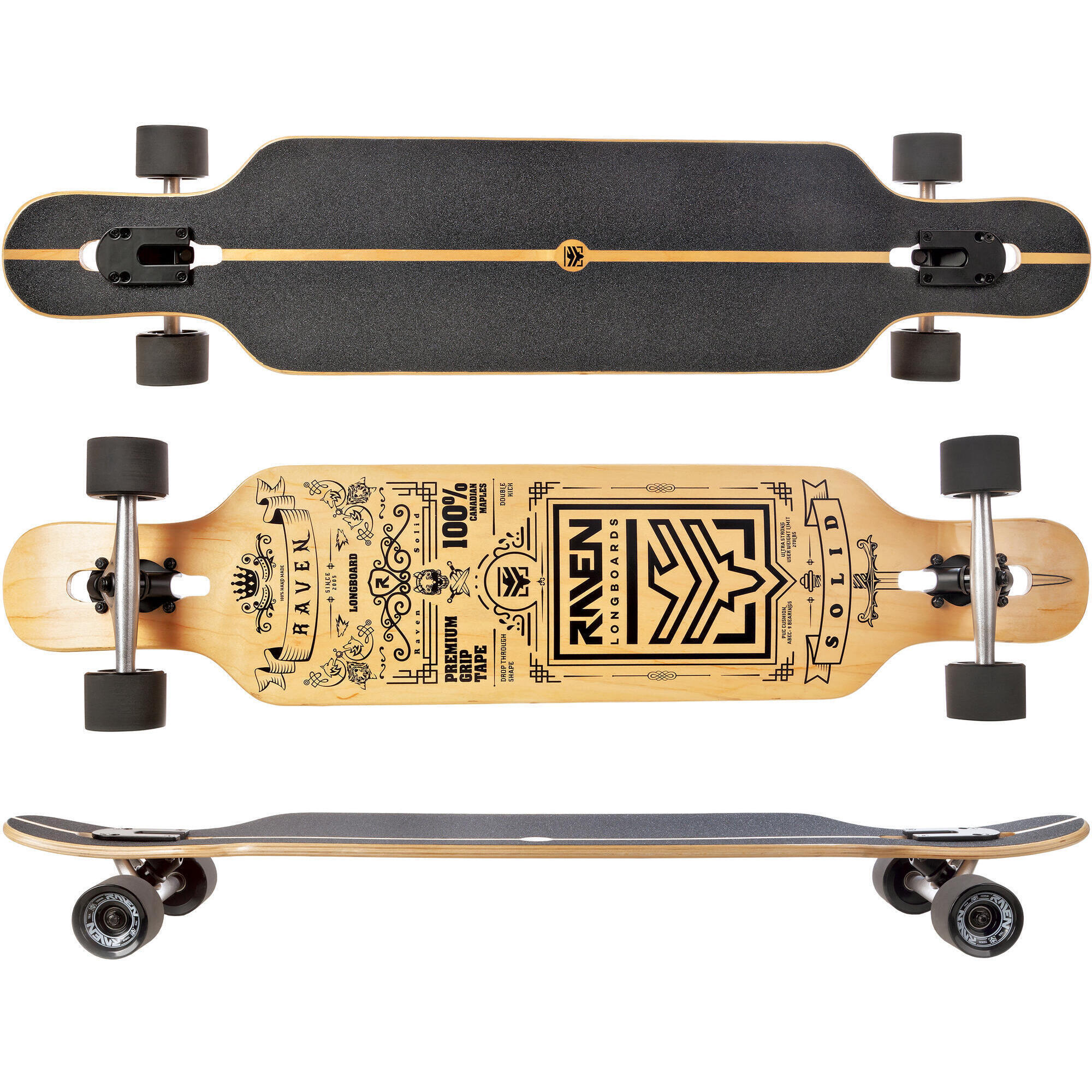 Longboard raven solid