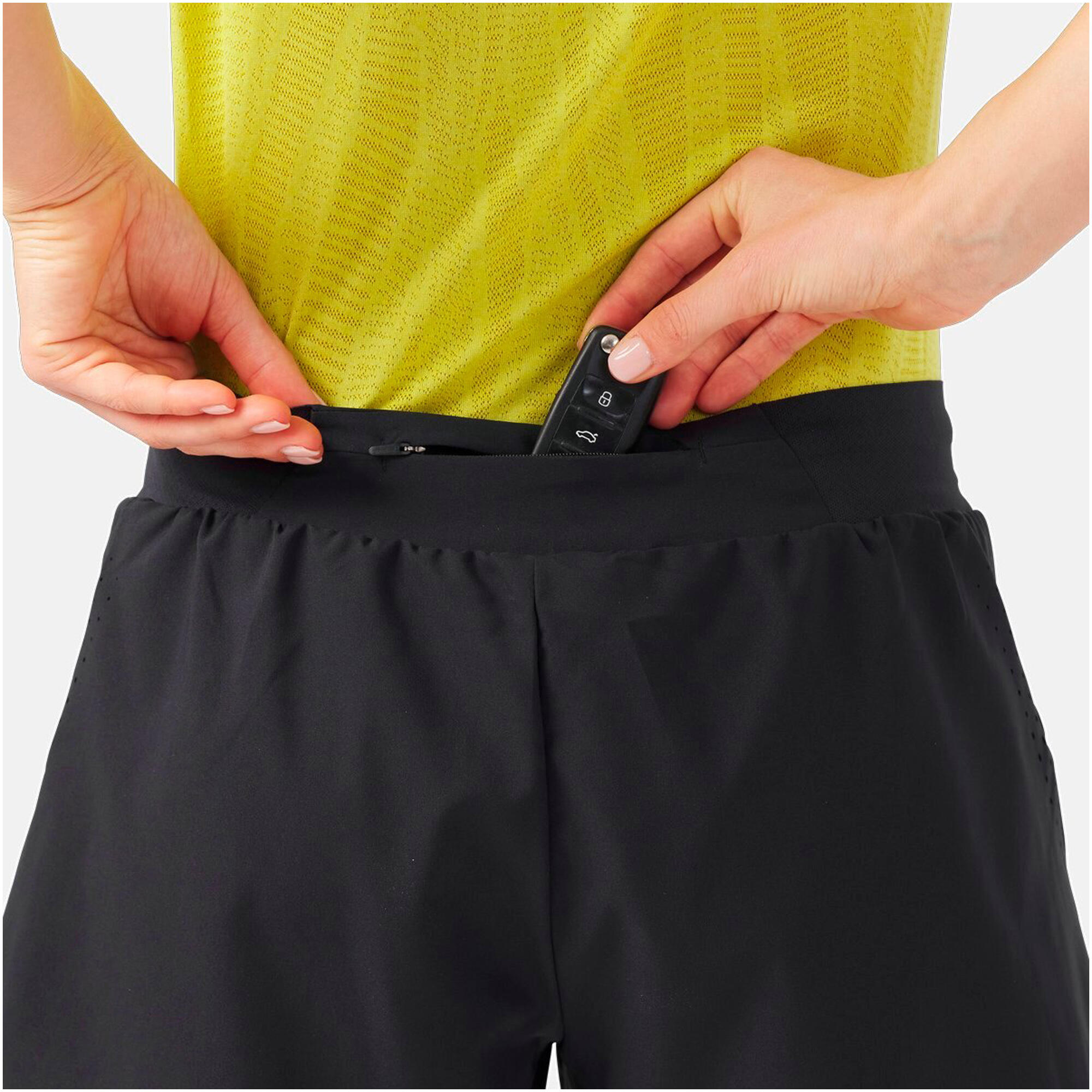 ODLO Odlo 2-In-1 Shorts Zeroweight 3 Inch Sportshort ZWART M 5/7