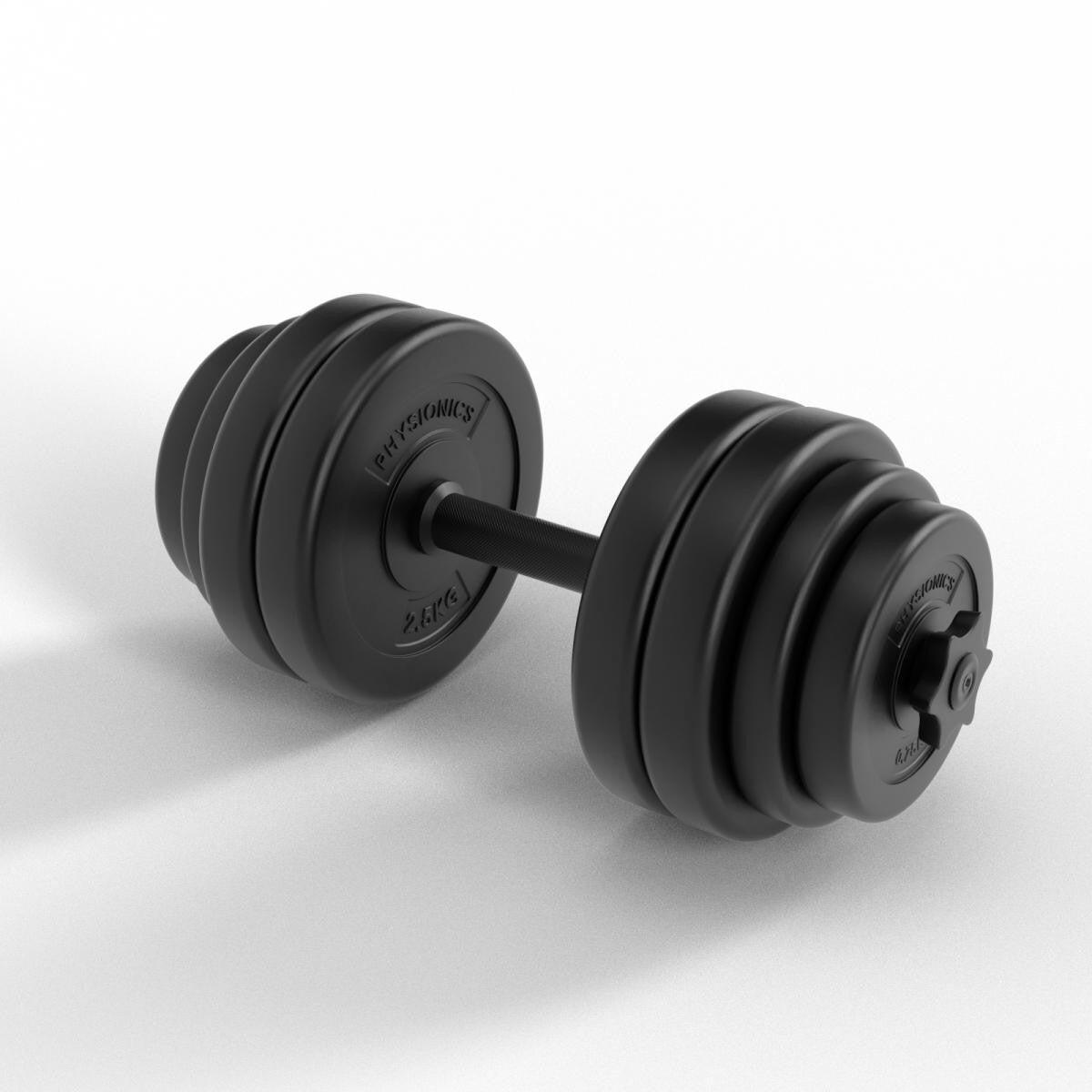 Physionics Dumbbell set 30 kg - 2 x 15 kg - Halter - Gewichten - 25 mm 6/7