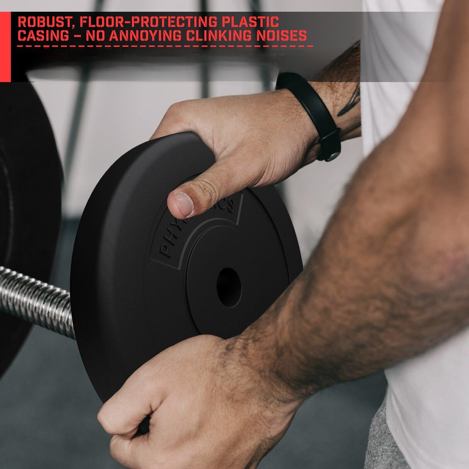 Disques de musculation 30/31 mm en plastique 2x2.5kg 5/7