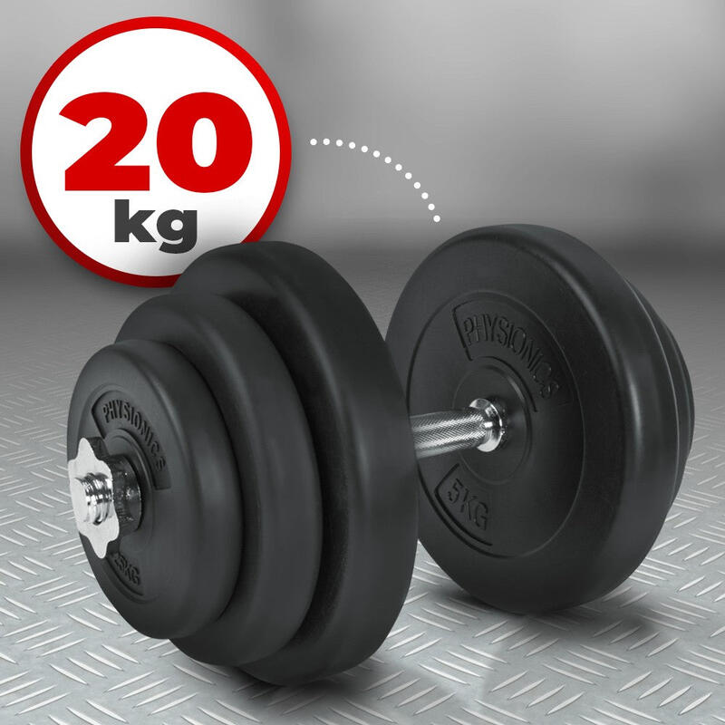 Gantera plastic umpluta cu ciment, 20kg, Physionics