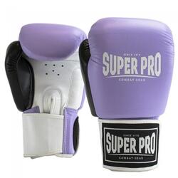 Guantoni da boxe in pelle - Enforcer - Lilla/Nero/Bianco SUPER PRO COMBAT  GEAR