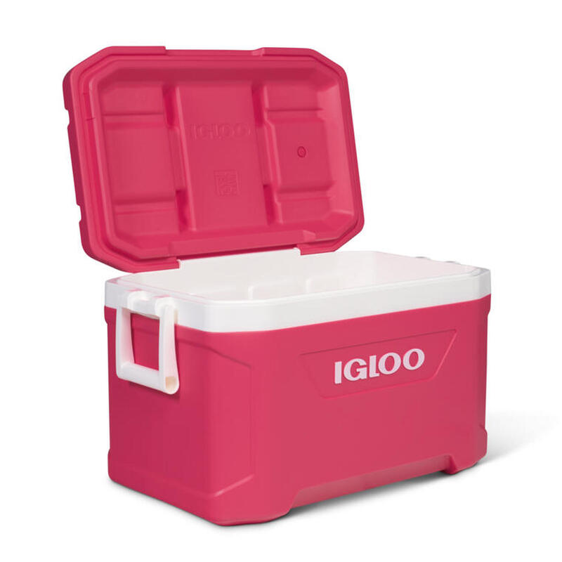 Nevera rígida Igloo Latitude 52 PINKISHRED Color Rosa capacidad de 49 litros