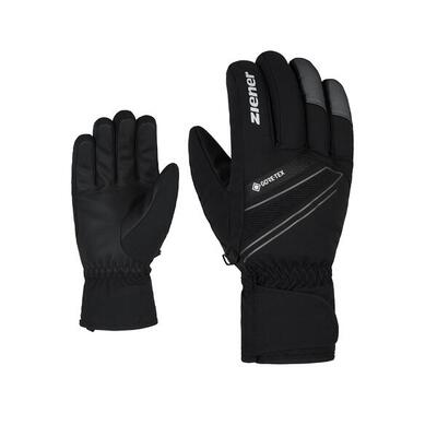 Winterhandschuhe Herren Größe 10 - Ziener GUNAR GTX Alpine 100% Schwarz/Grau
