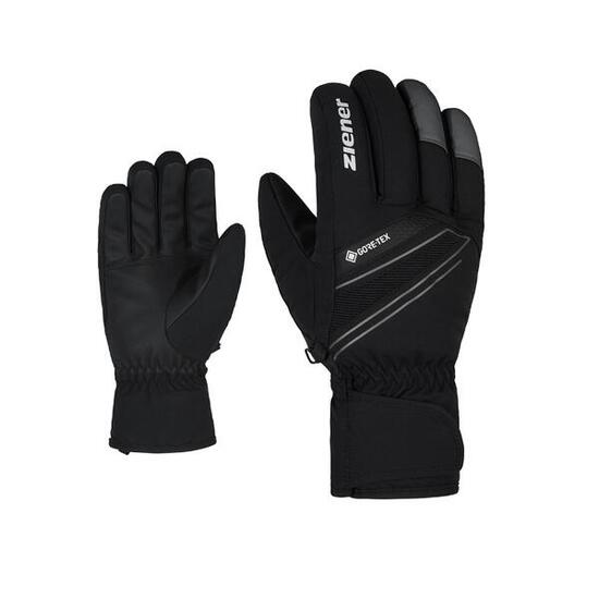 Winterhandschuhe Herren Größe 10 - Ziener GUNAR GTX Alpine 100% Schwarz/Grau