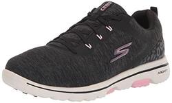Skechers Walk 5, chaussures de golf imperméables pour femmes, noir/rose, 41 EU