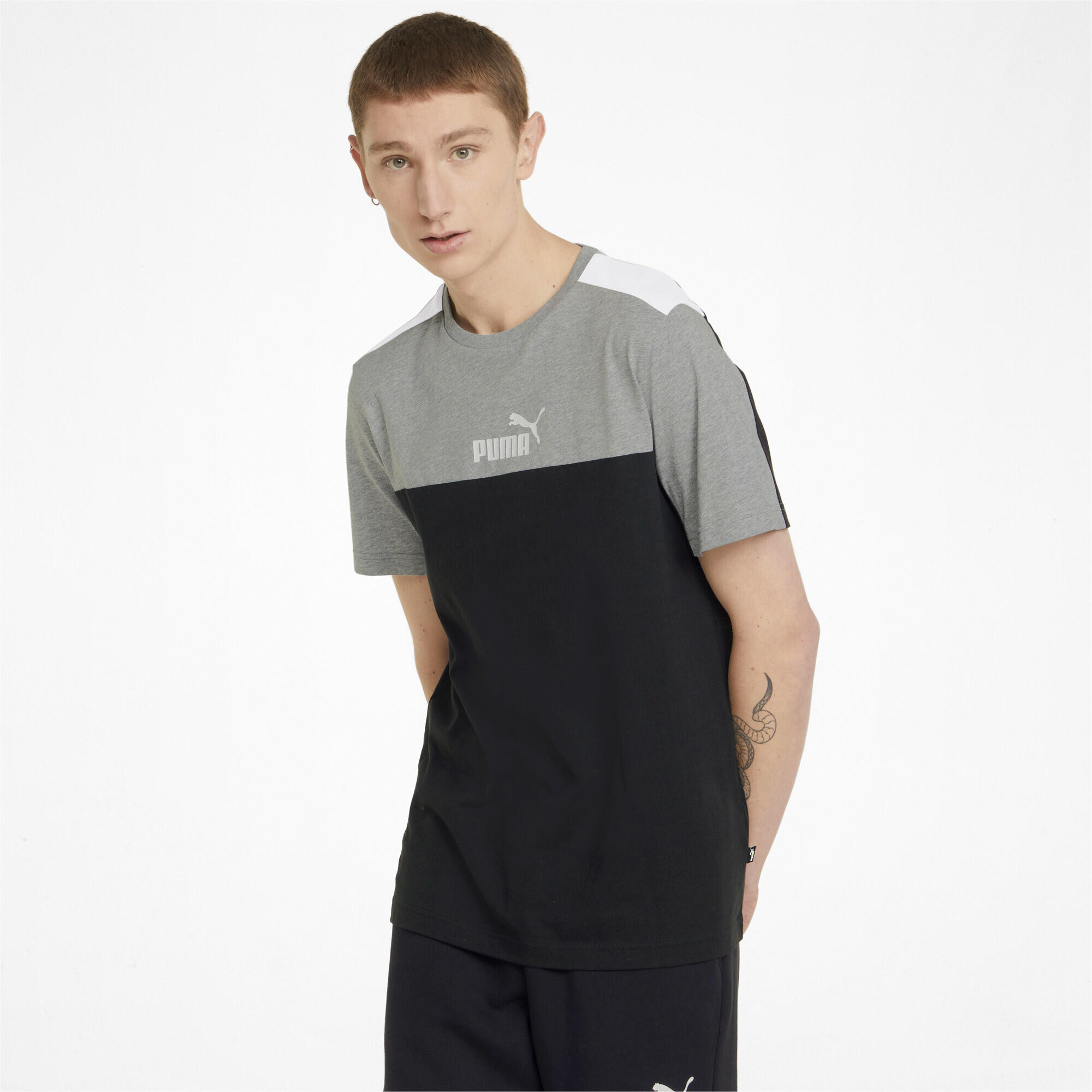 Camiseta Essentials+ Block Hombre PUMA Black 2/5