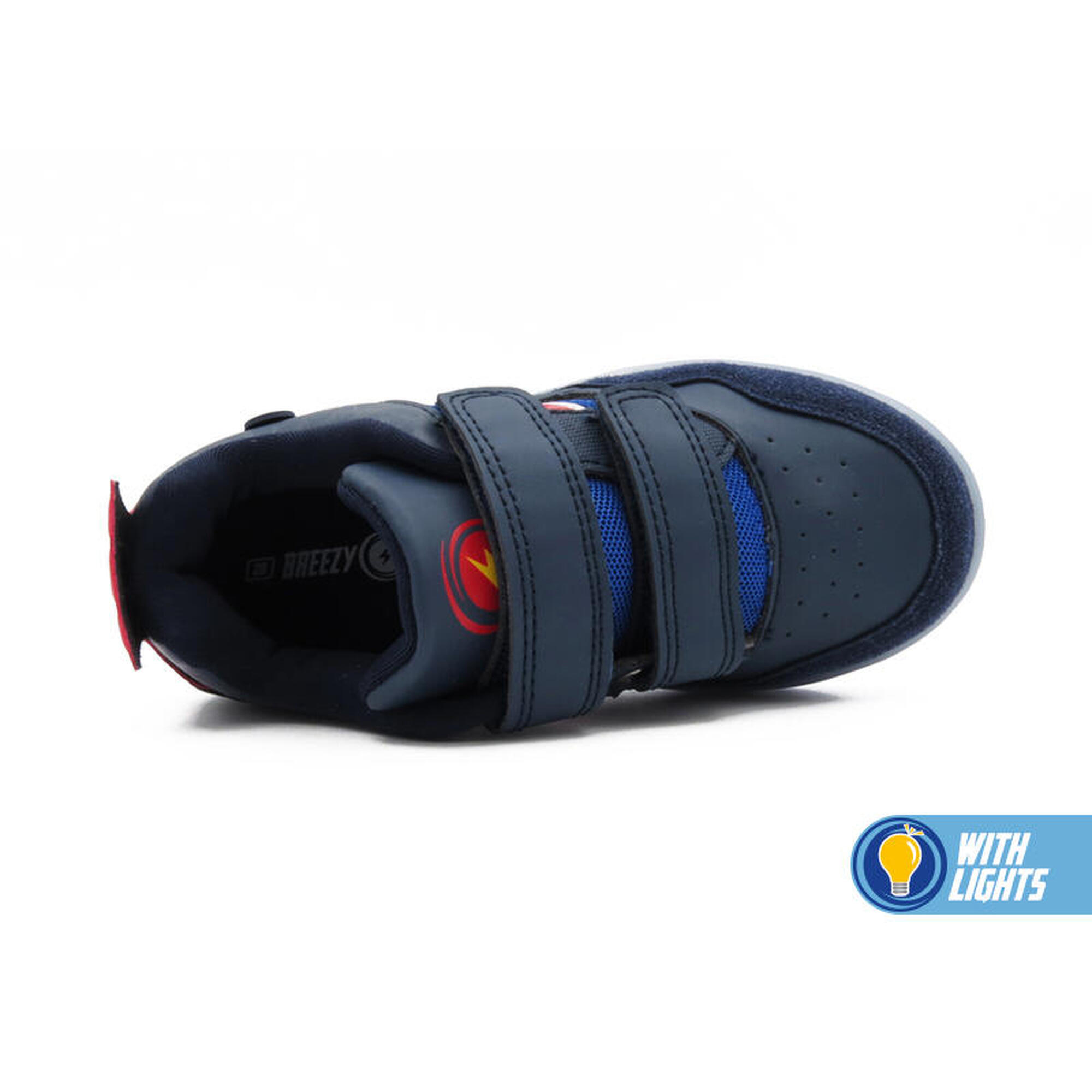 Scarpe con LED BREEZY ROLLERS 2196090 unisex blu navy/rosso