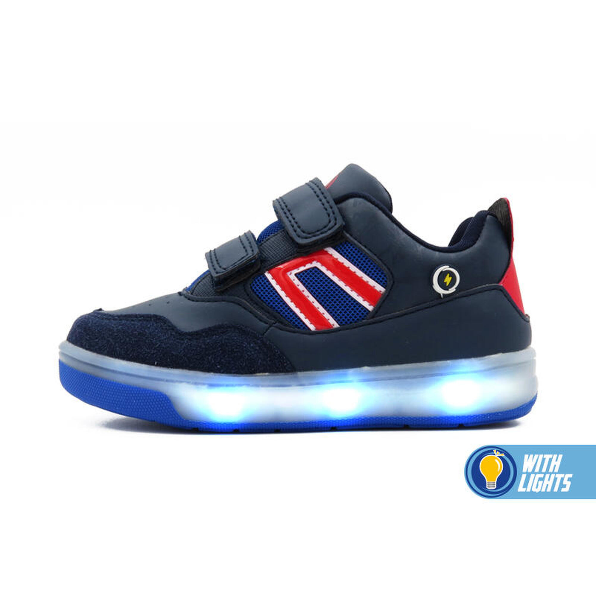 Scarpe con LED BREEZY ROLLERS 2196090 unisex blu navy/rosso