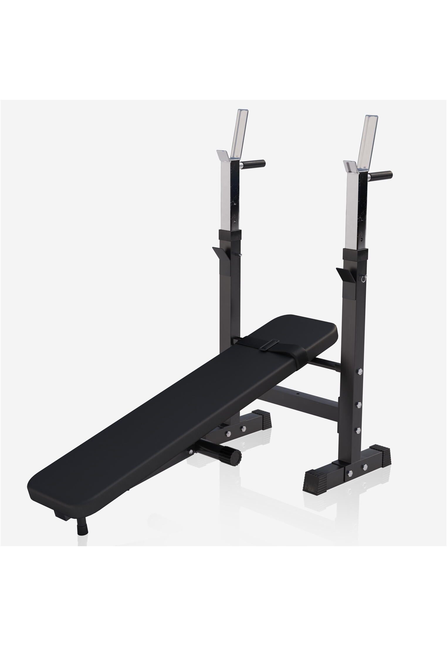 Halterbank zwart met 100 kg halterset - Fitnessbank - Verstelbaar 5/7
