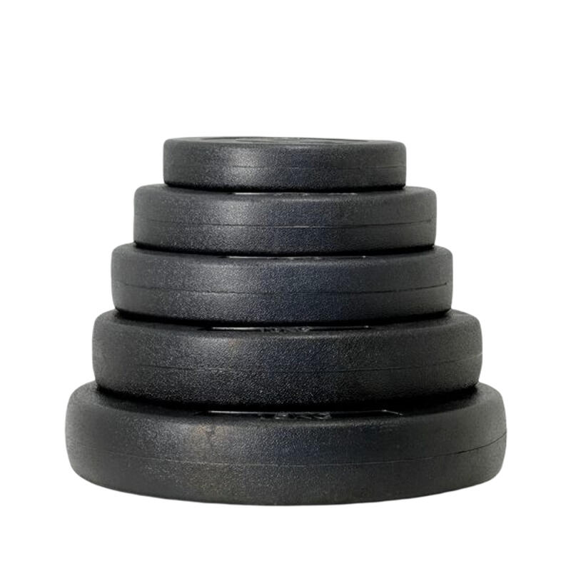 Kit Set 40 kg Discos Negros de Pesas para Polea Musculación