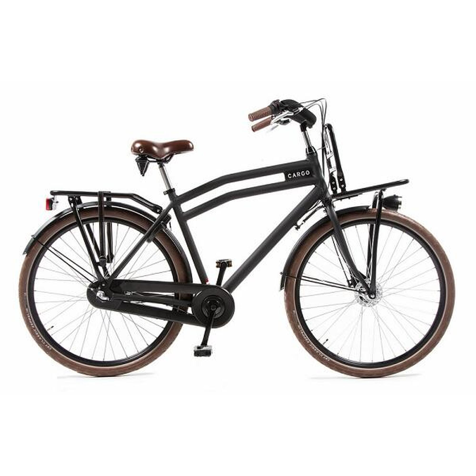 Avalon Transportfiets Heren Cargo 28 Inch 59 cm Heren 3V Rollerbrake Matzwart