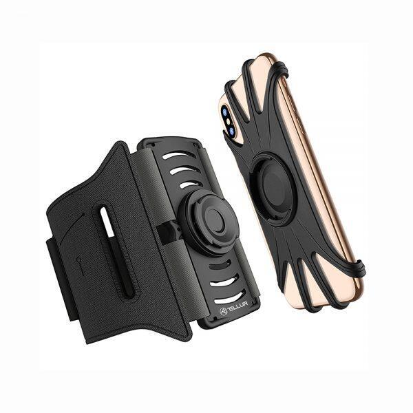 Suport detasabil Tellur de telefon 4"-6.5" pentru brat A100, negru