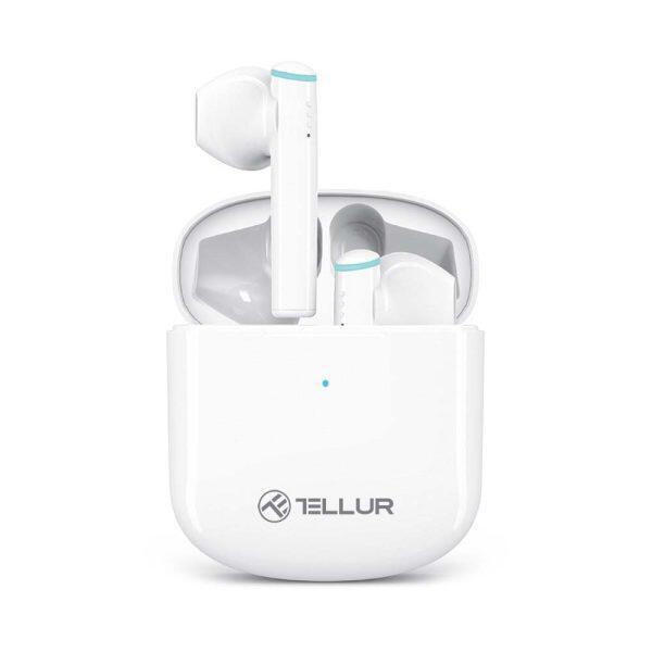 Casti Bluetooth Tellur Aura True Wireless, APP, alb