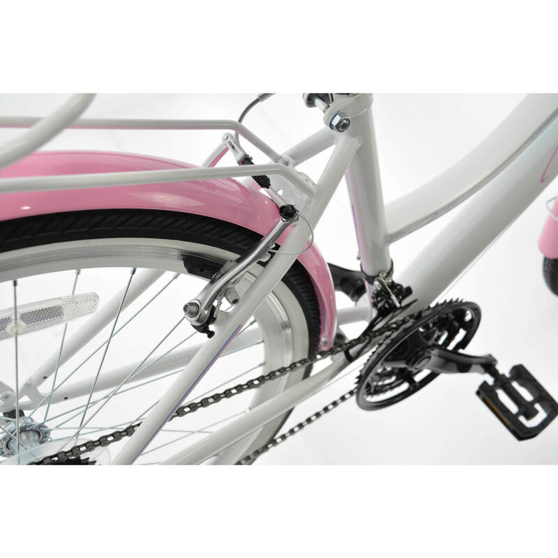 Bicicleta Dama Kands Laguna vs-3, Shimano, Roata 26”, Alb/Roz