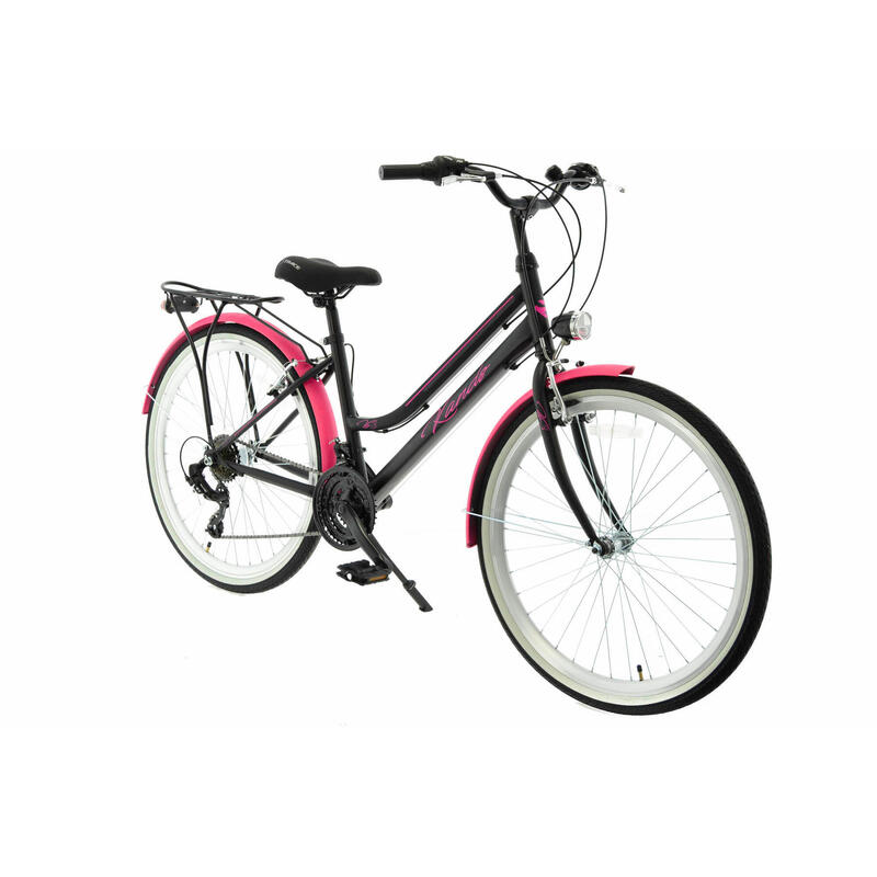 Bicicleta Dama Kands Laguna vs-3, Shimano, Roata 26”, Negru/Roz