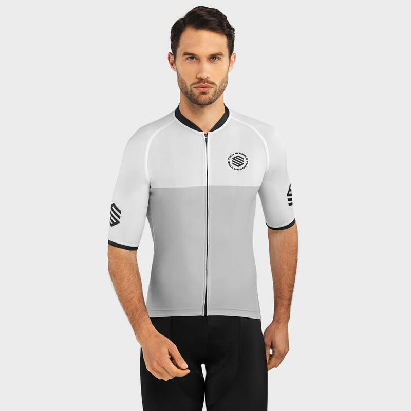 Maillot manches courtes Cyclisme SIROKO M2 Granfondo Blanc Homme