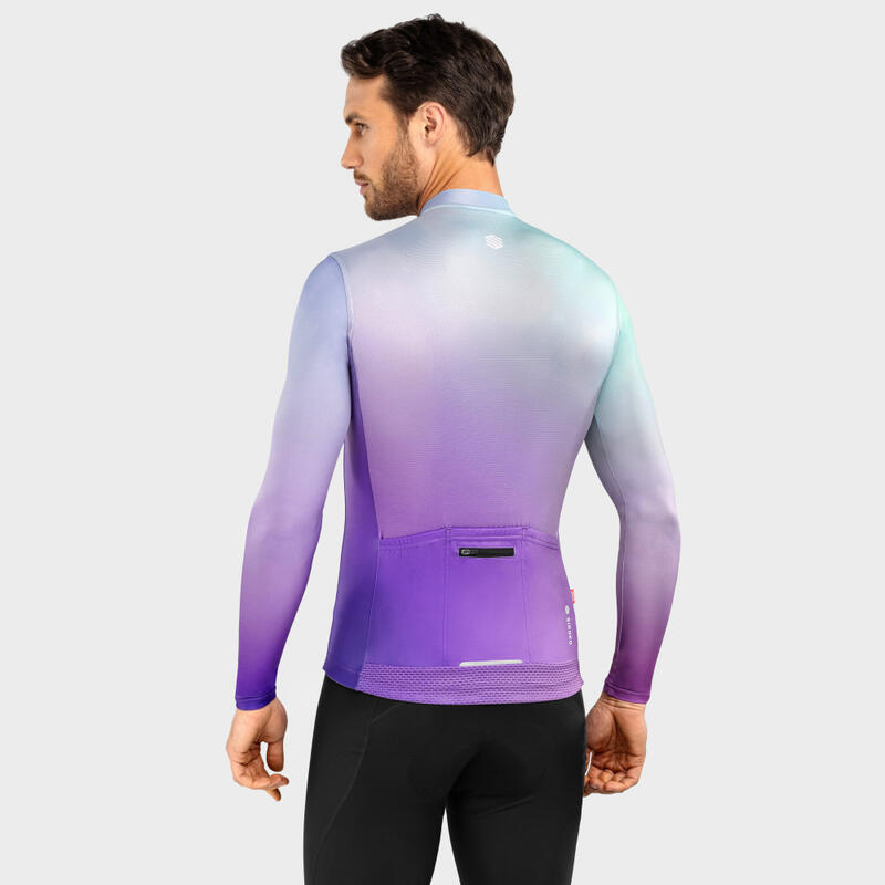 Camisola manga comprida Ciclismo SIROKO M2 Atlas Violeta Homem