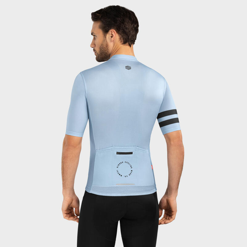 Kurzärmeliges Trikot Radsport SIROKO M2 Faro Hellblau Herren