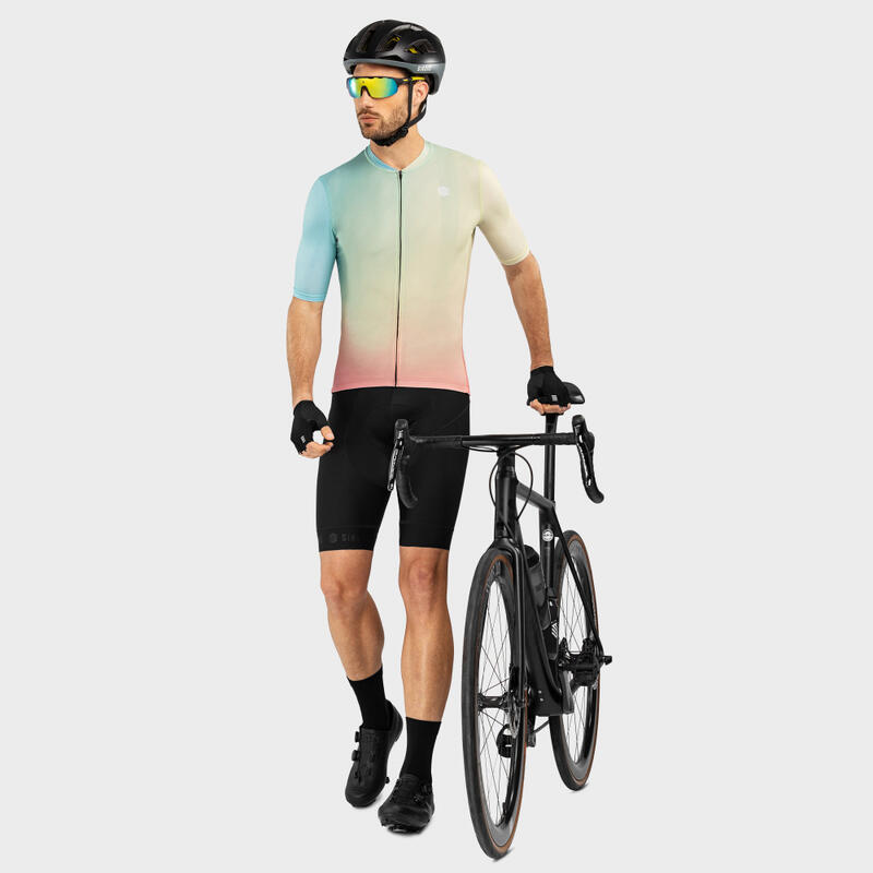 Kurzärmeliges Trikot Radsport SIROKO M2 Cosmic Gelb Herren