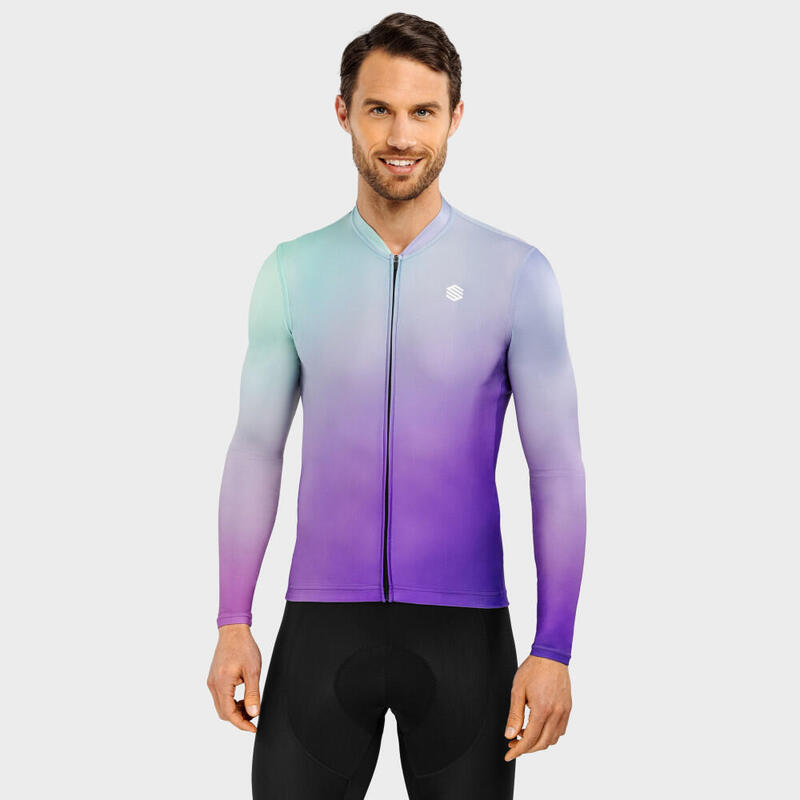 Langärmeliges Trikot Radsport SIROKO M2 Atlas Violett Herren