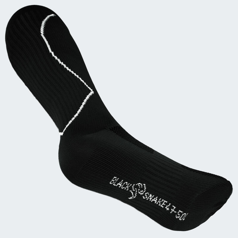 Sport chaussettes de course avec compression | Mi-bas | Femmes et hommes | Noir