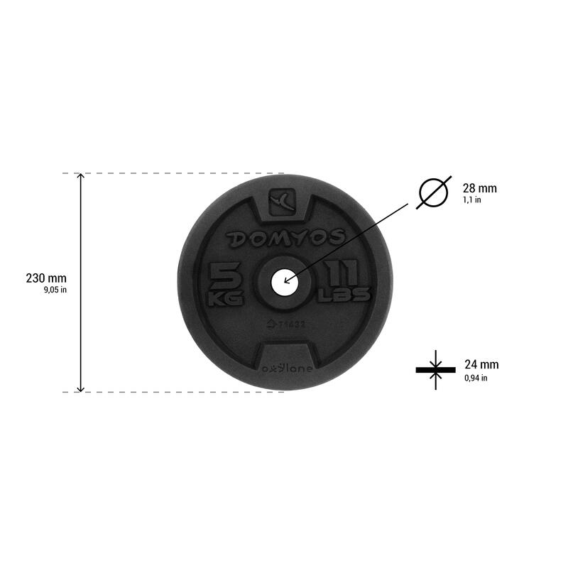 Recondicionado - Disco de Musculação em Ferro Fundido 28 mm - Muito bom