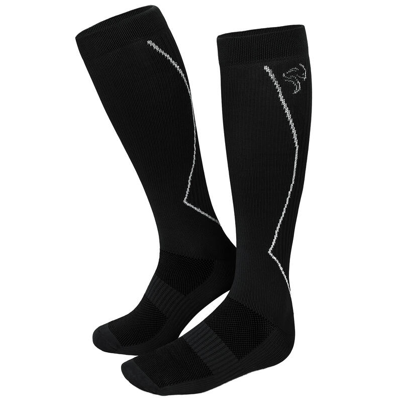 Calcetines running largos | Compresión | Mujer y hombre | Negro