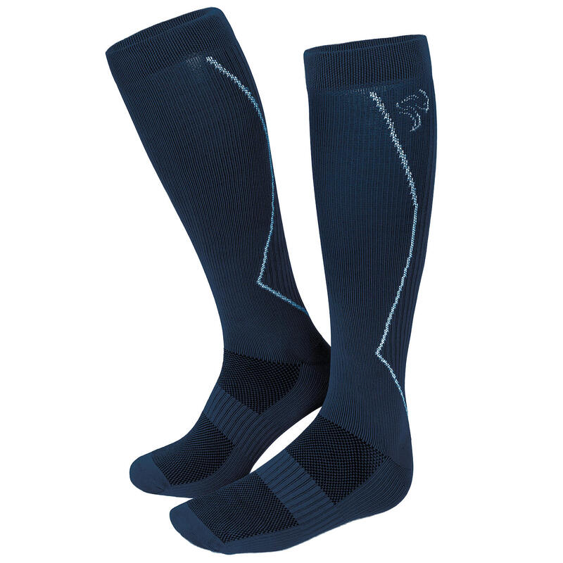 Calcetines running largos | Compresión | Mujer y hombre | Azul oscuro