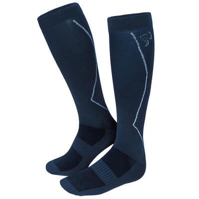 Sport Laufsocken mit Kompression | Kniestrümpfe | Damen und Herren | Grau