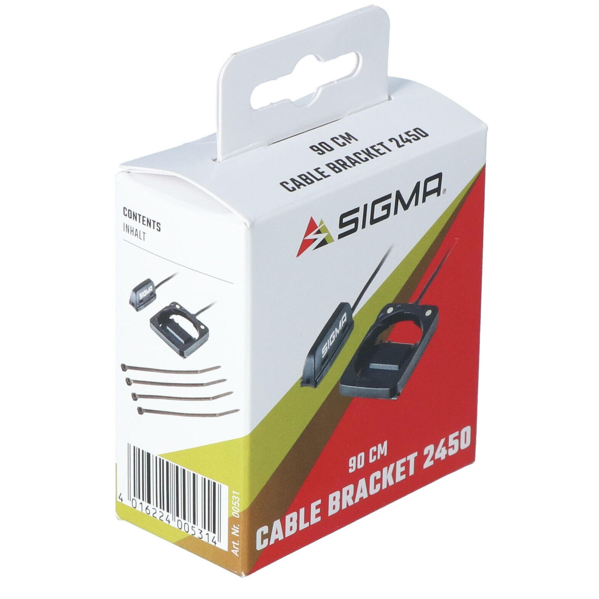 Sigma Supporto Ciclocomputer 2450 con Cavo 90 cm, Nero. 4/4
