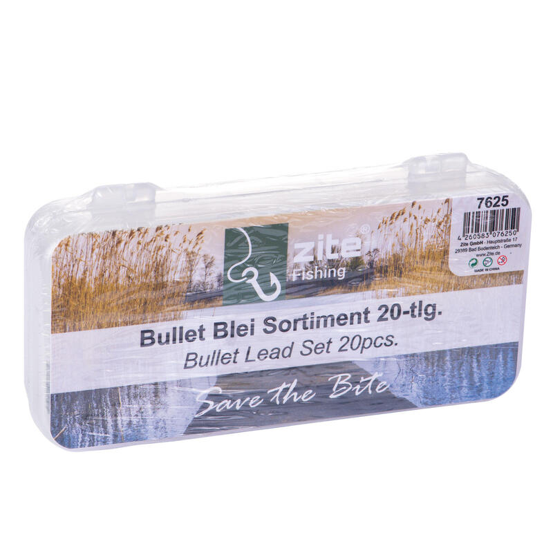 Bulletblei-Sortiment in Tacklebox - Ideal für Barsch, Zander Carolina & Texas-Ri