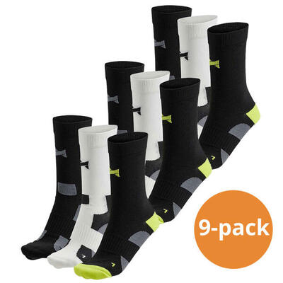 Xtreme fietssokken crew 9-pack multi black