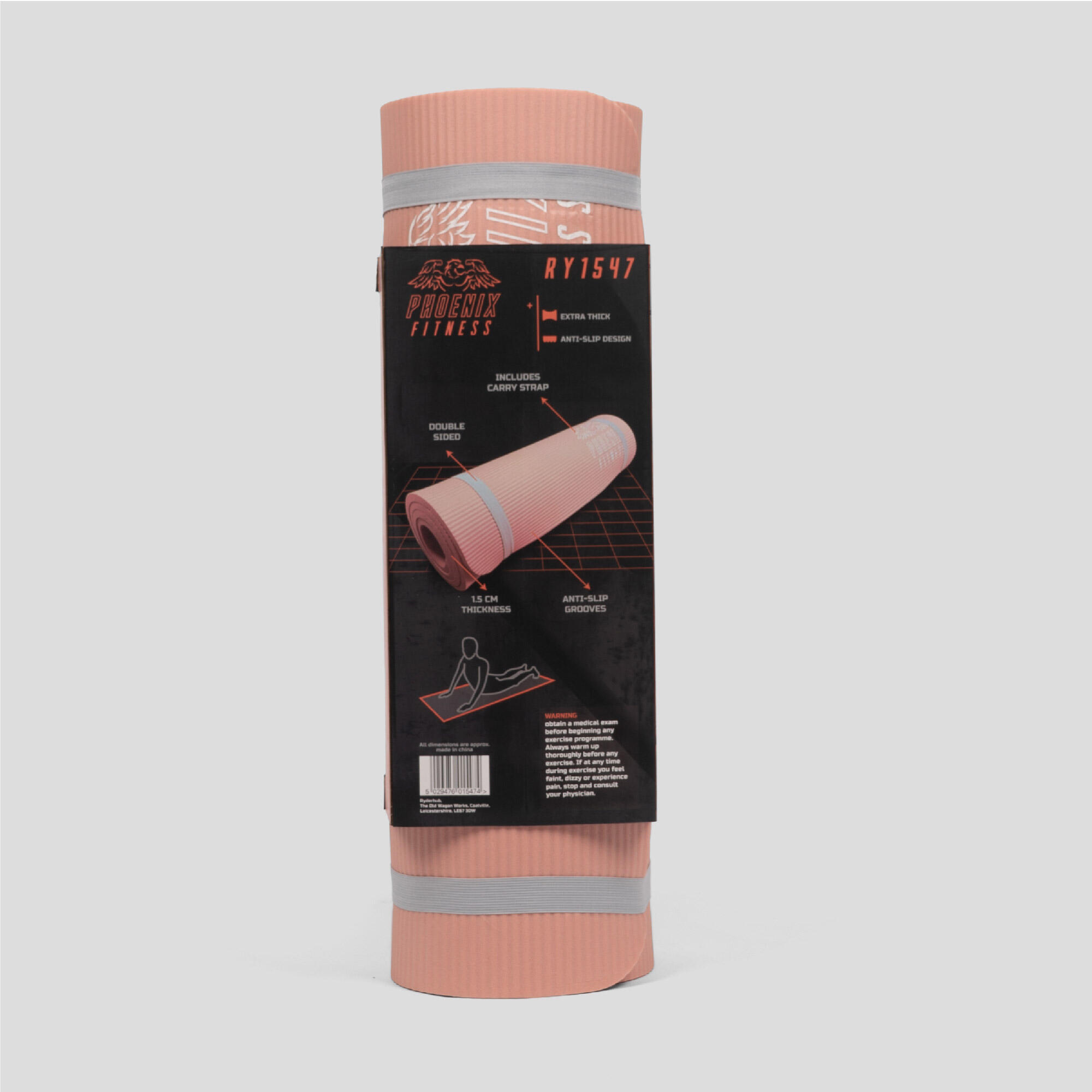 NBR PINK FITNESS FLOOR MAT 2/6
