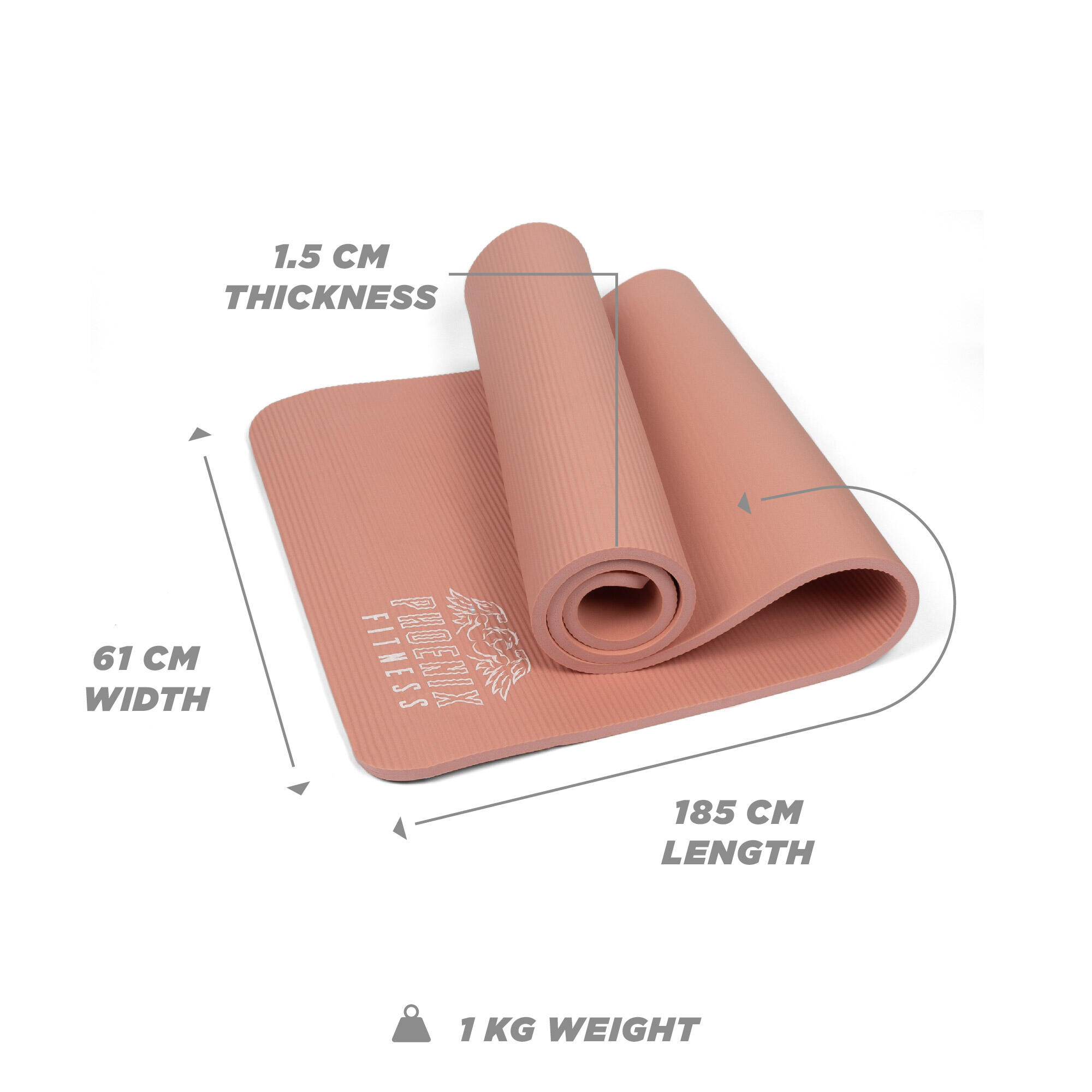 NBR PINK FITNESS FLOOR MAT 6/6