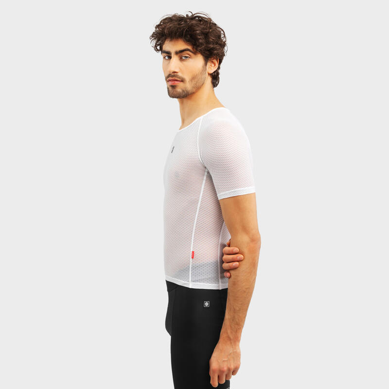 Herren Radsport fahrradbaselayer für Clout SIROKO Weiß