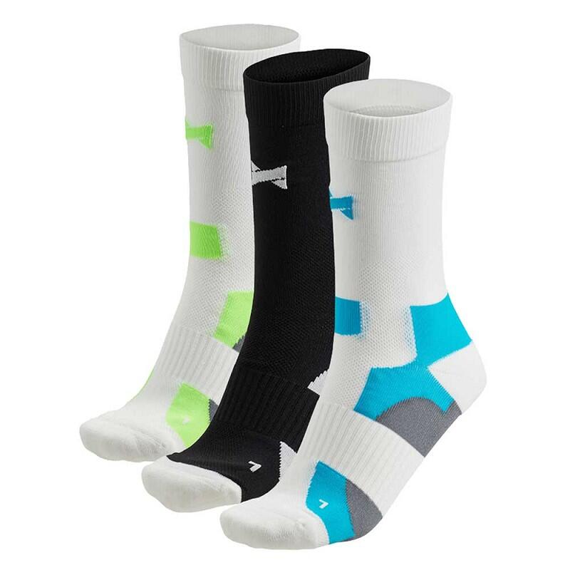 Xtreme Chaussettes de cyclisme Crew 3 paires Multicolore Blanc