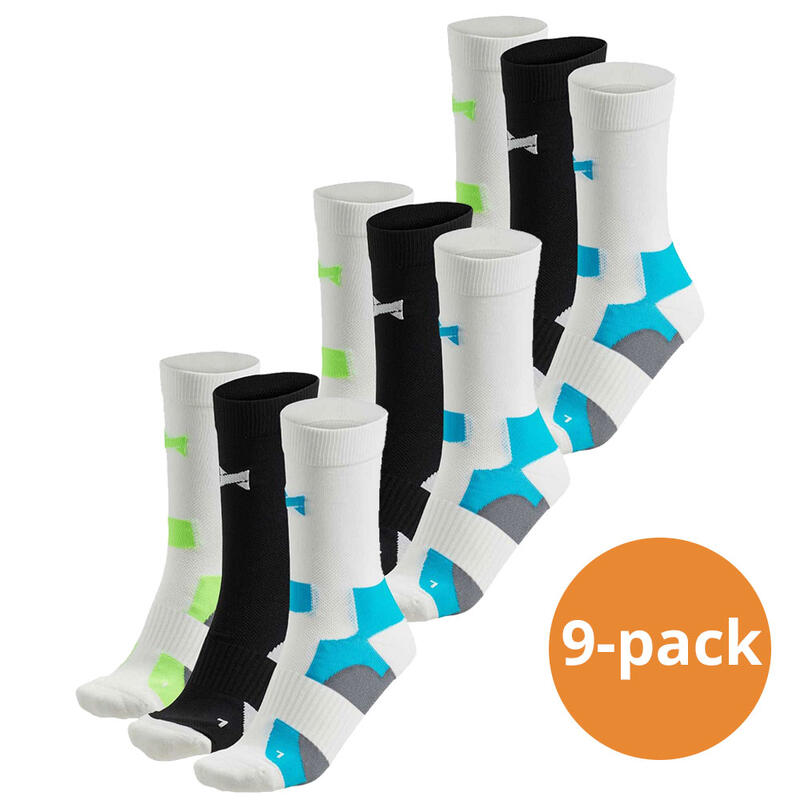 Xtreme Radsocken Hoch 9er-Pack Multi Weiß