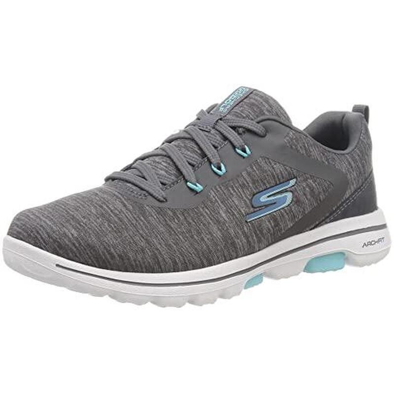 Scarpe da golf Skechers Walk 5 da donna, Grigio/Blu, 38,5 EU