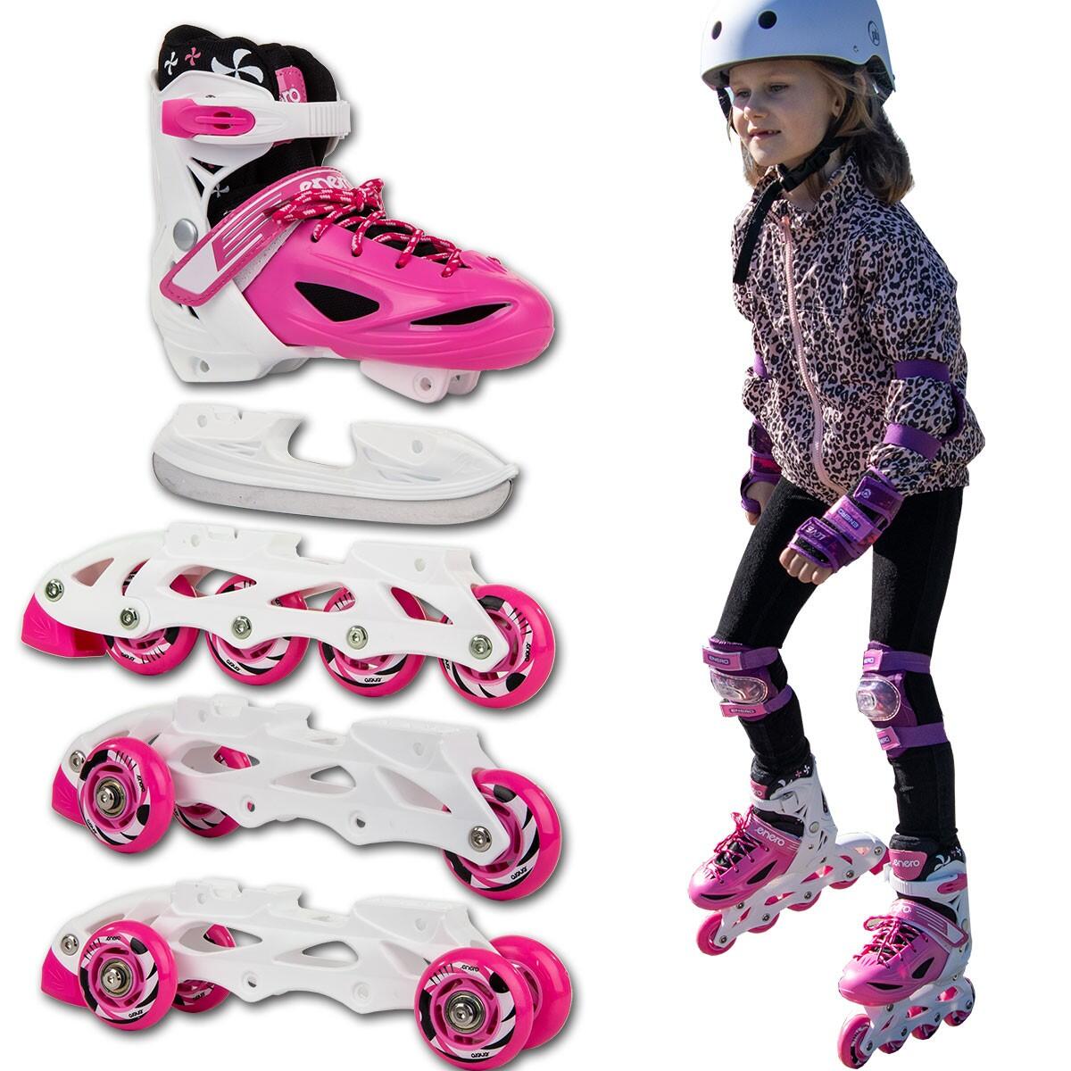 Kinder Inlineskates atmungsaktiv - Enero 3 Skate, pink 1/7