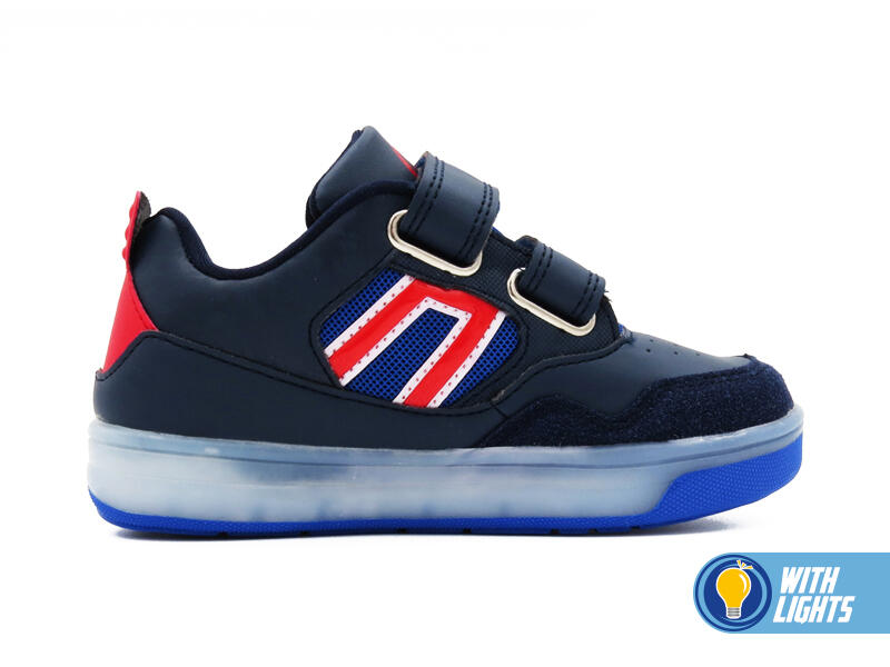 Chaussures à LED BREEZY ROLLERS 2196090 unisexe bleu marine/rouge