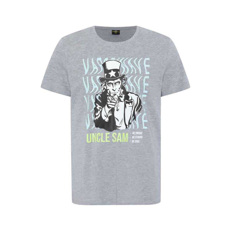 T-Shirt mit Uncle Sam Frontprint