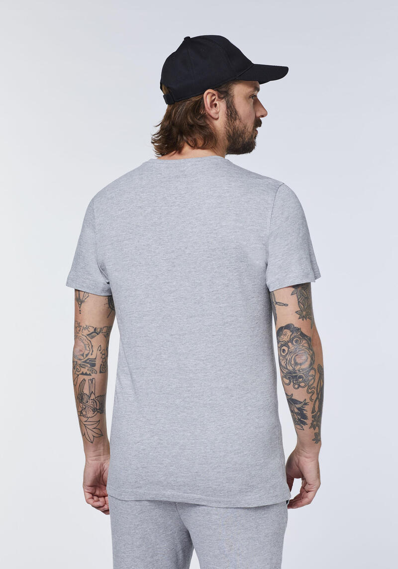 T-Shirt mit Label-Frontprint